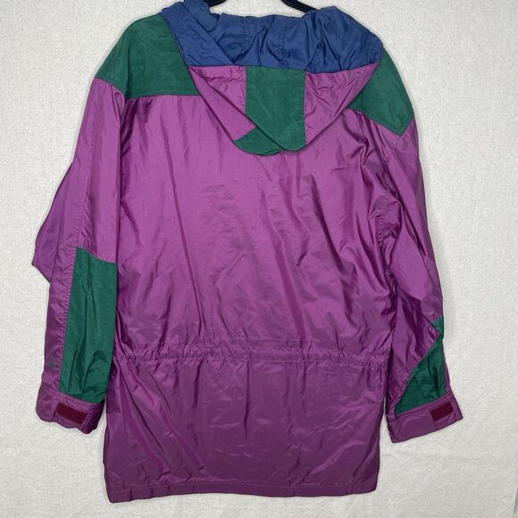 Y2K Gerry Windbreaker Jacket Men Medium Purple Athletic Anorak Retro Pullover - Picture 2 of 16